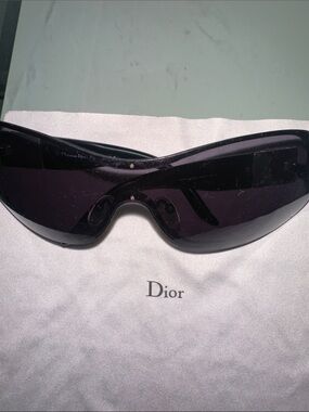 Dior Oversized Wrap Sunglasses in Black